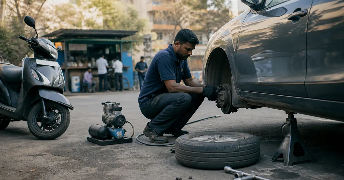 Puncture Shop Near Me in Bangalore: Fast Flat-Tyre Help